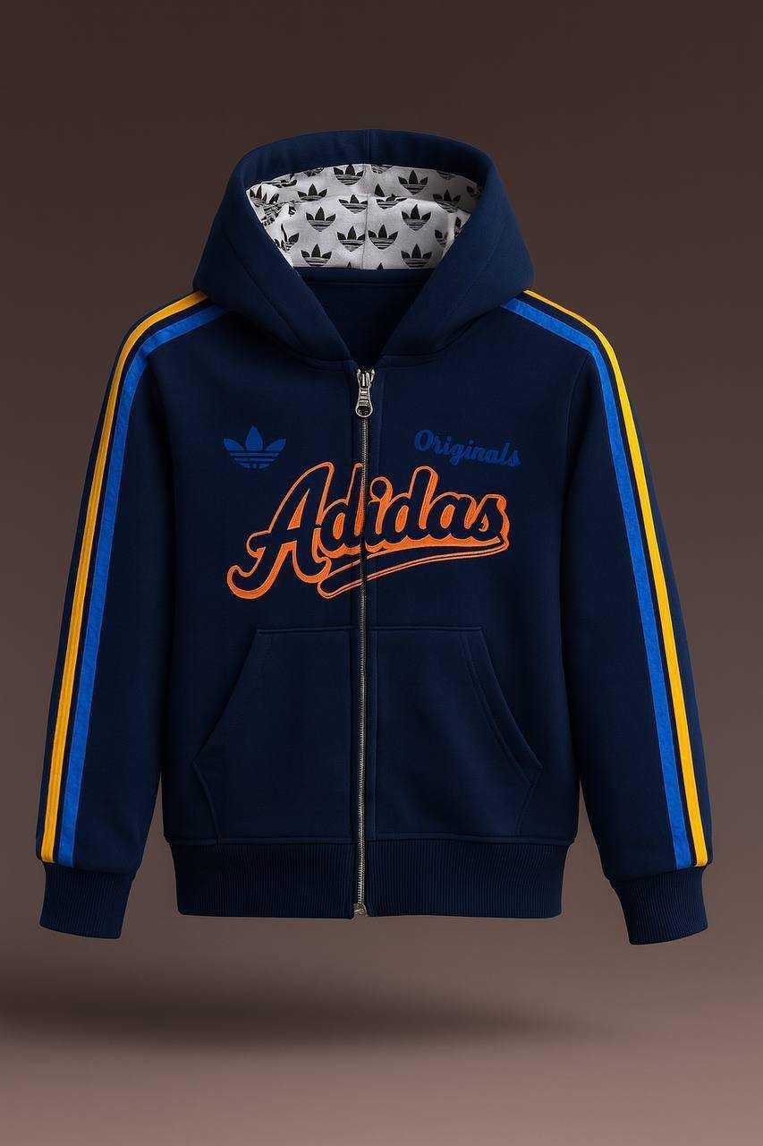 Dijital Baskılı Lacivert Kapüşonlu Sweatshirt – Erkek Çocuk, %100 Pamuk, 5–16 Yaş
