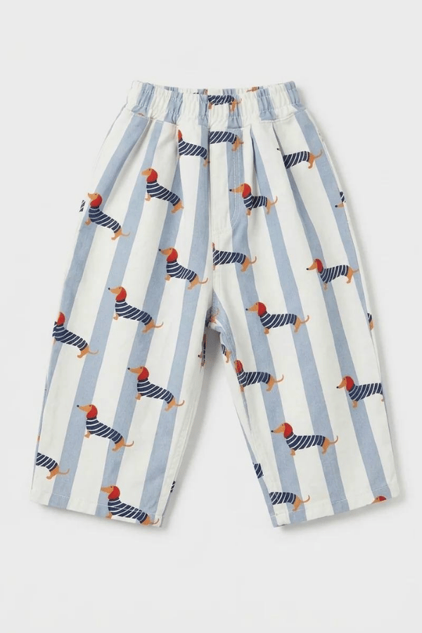 Erkek Çocuk  Dog Baskılı Balloon Jeans