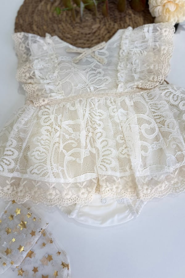Kız Bebek Dantel Detaylı Elbise