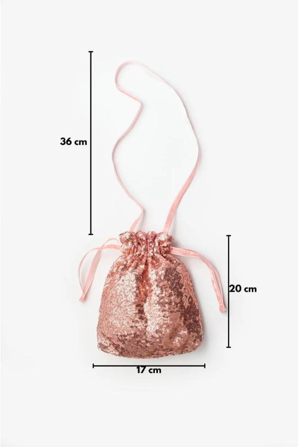 Kız Çocuk Pul Payetli Çanta Rose | Noblekids