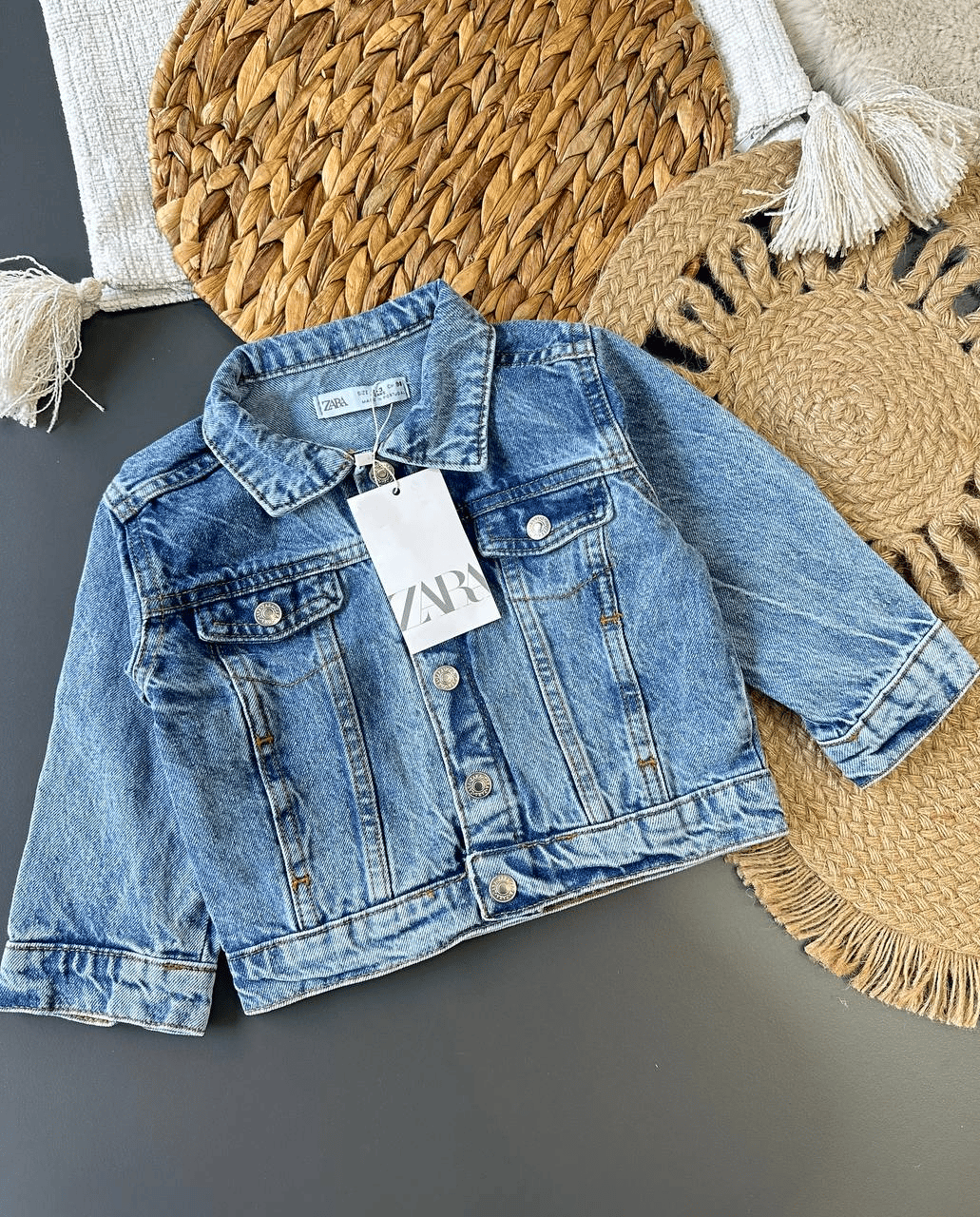 Klasik Mavi Denim Ceket – Unisex, 18 Ay – 6 Yaş