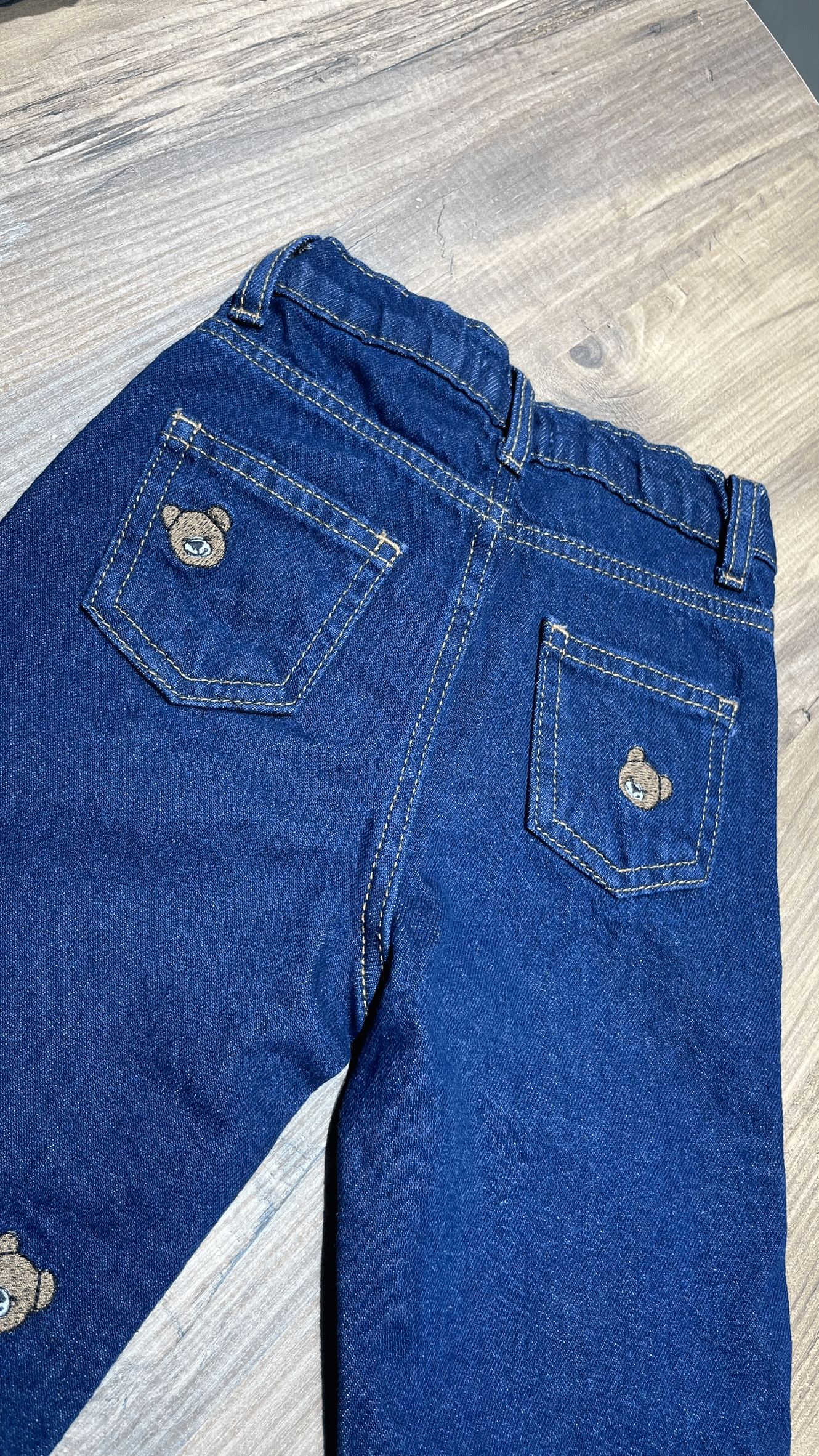 La Ciel Paris Ayarlanabilir Bel Detaylı Çocuk Denim Pantolon – Nakışlı Boru Paça