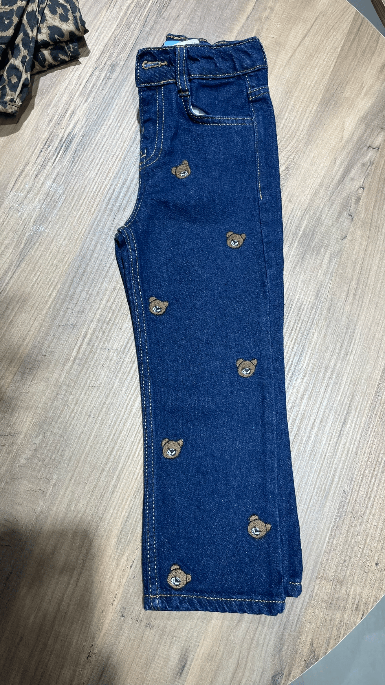 La Ciel Paris Ayarlanabilir Bel Detaylı Çocuk Denim Pantolon – Nakışlı Boru Paça