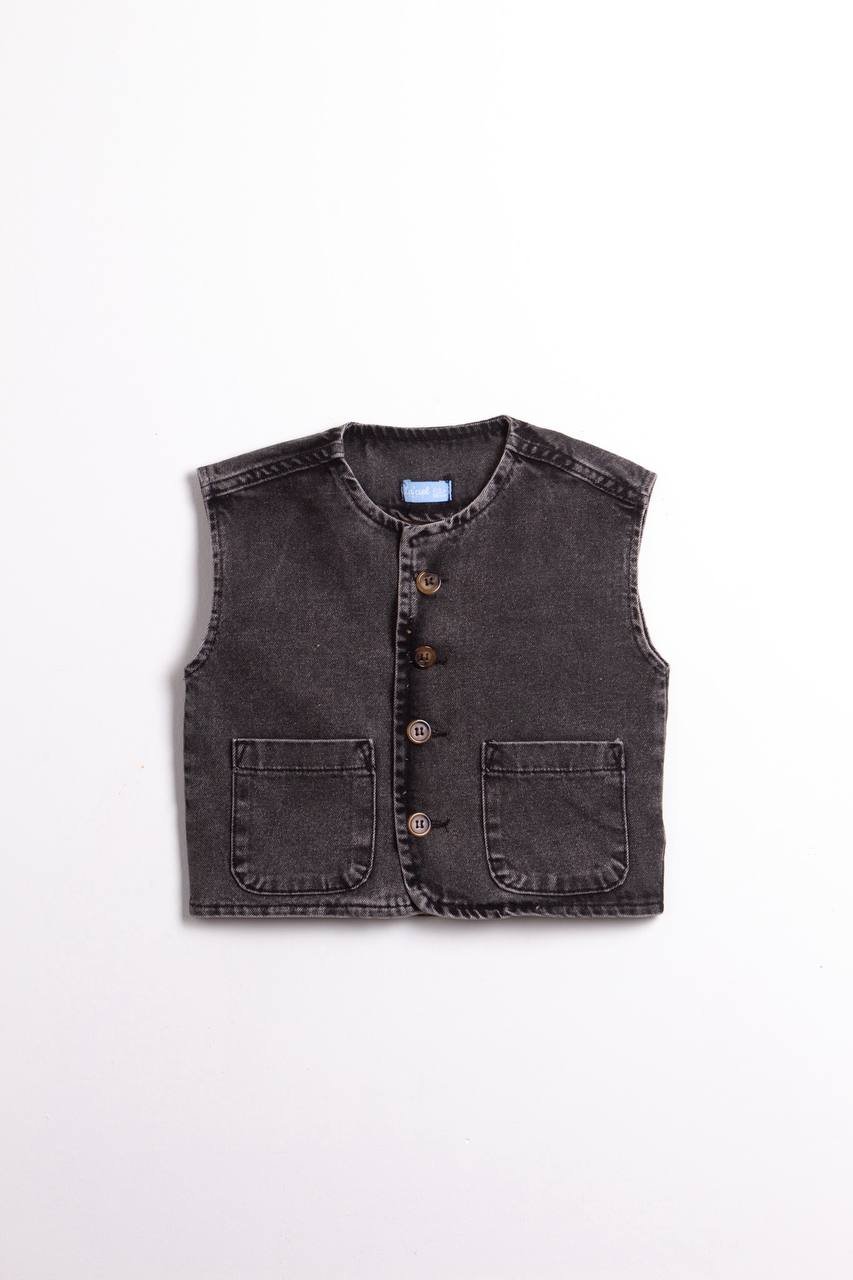 La Ciel Paris Denim Yelek - Füme