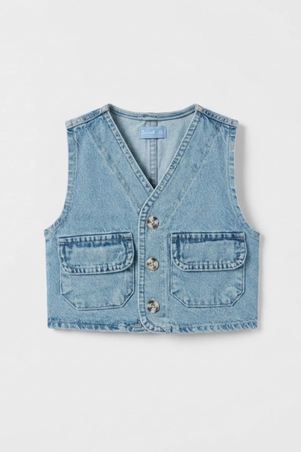 La Ciel Paris Denim Yelek Mavi