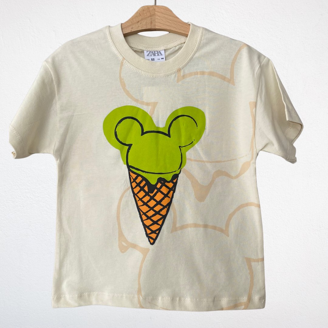 Mickey Mouse Baskılı Tişört ve Eşofman Altı Takımı