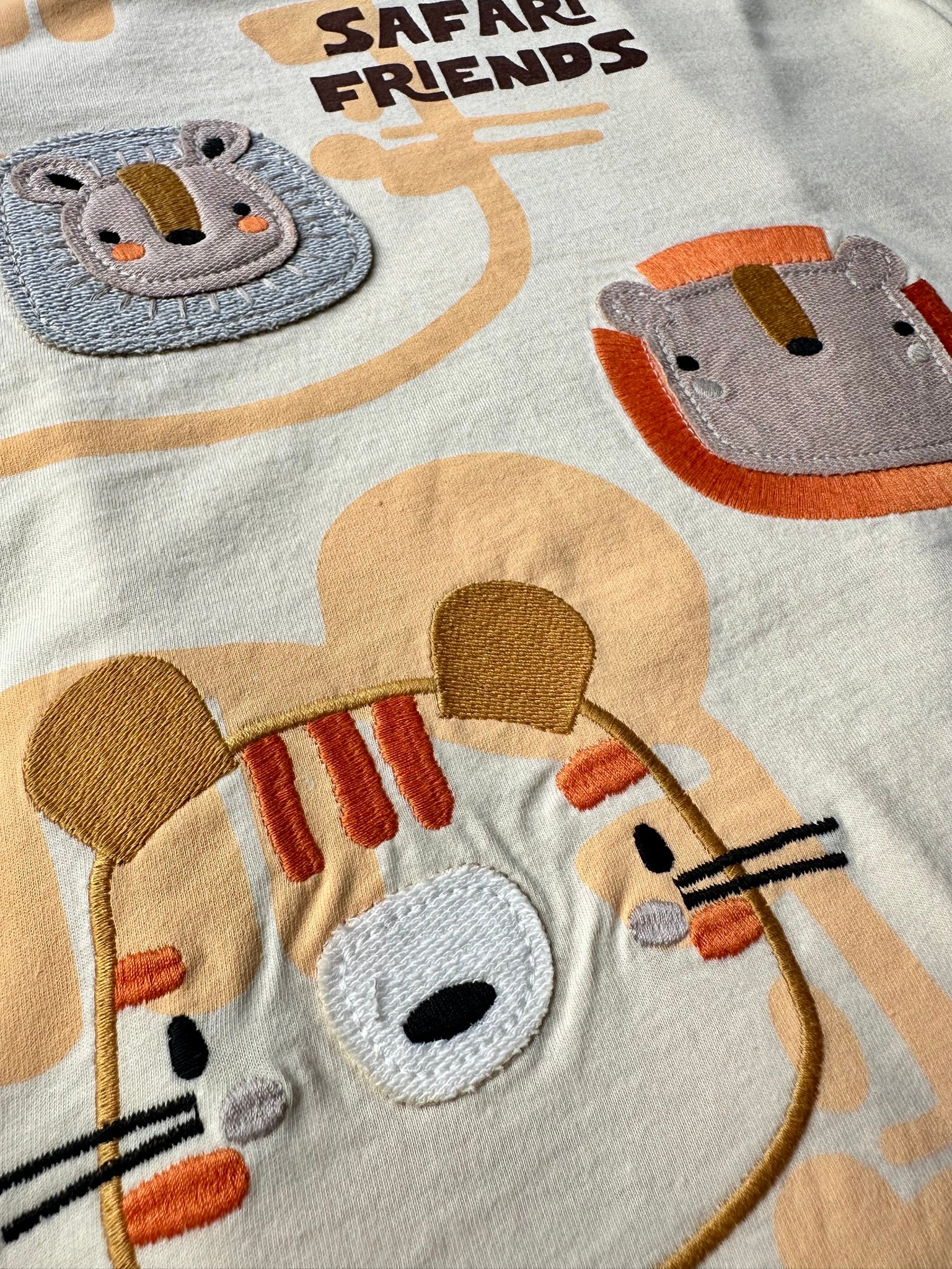 Safari Friends Nakışlı 2'li Takım – Hardal