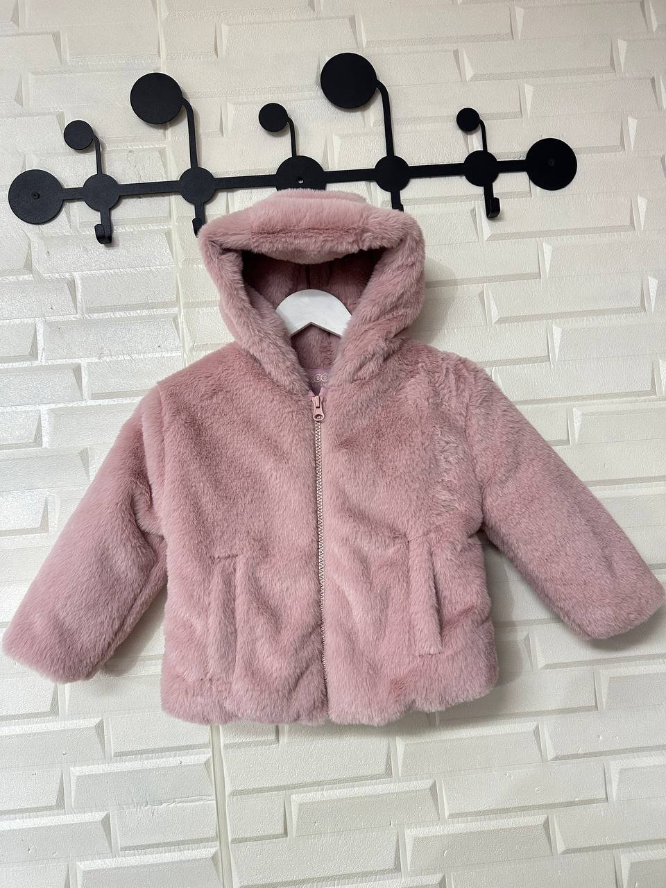 Snook Kürklü Kapüşonlu Mont – Pembe, Kız Çocuk, 2–8 Yaş