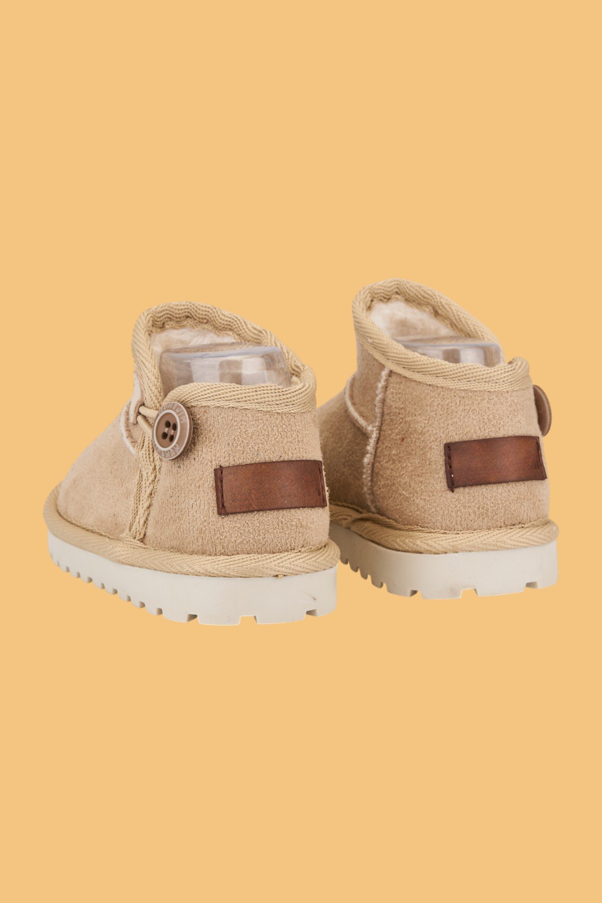 Süet Çocuk Botu Bej – Unisex, Ortopedik Kaymaz Taban