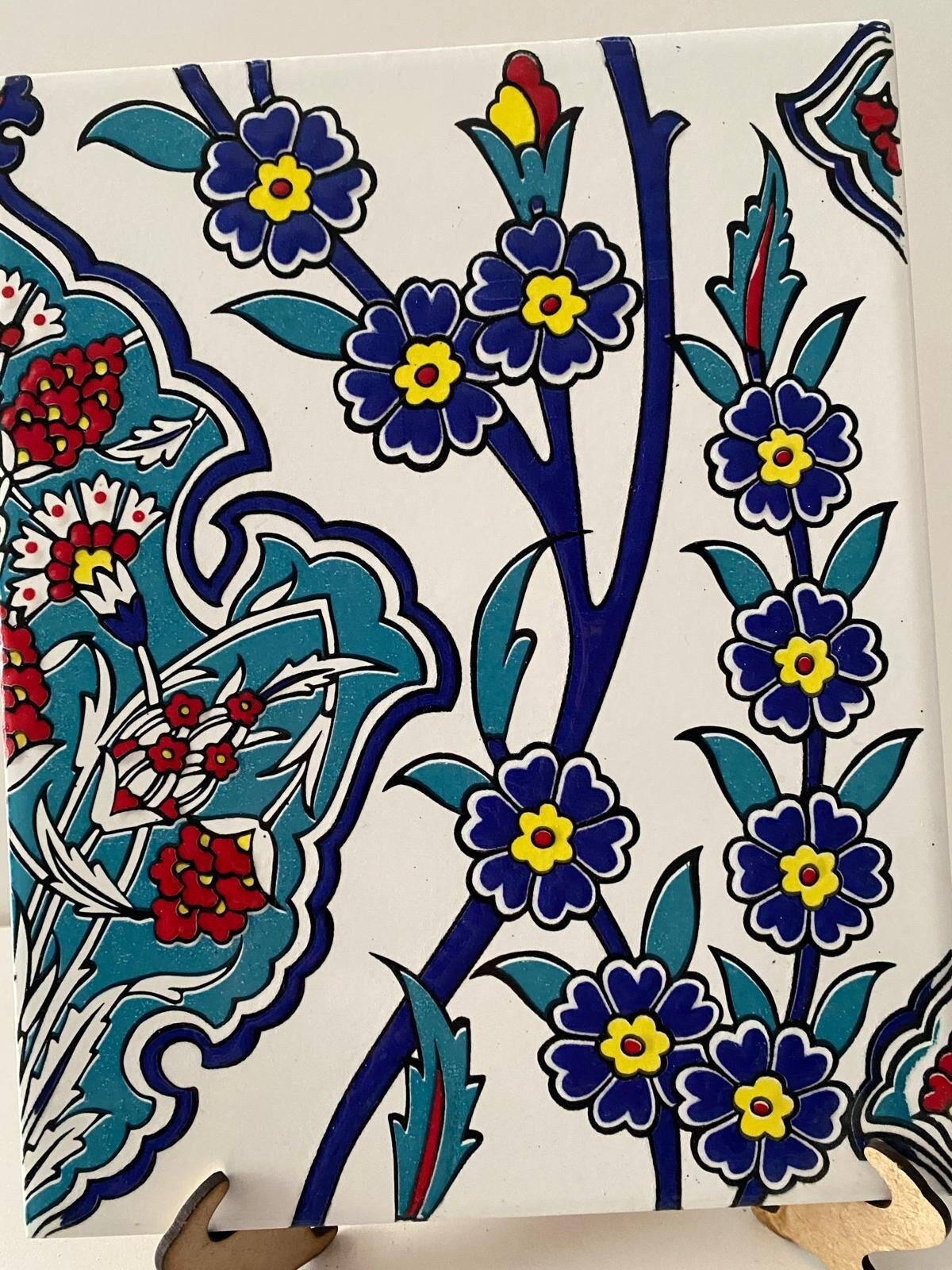 Armad< Çini 20x25 Cm Ac 1013 Karanfil Desenli Çini Seramik Karo