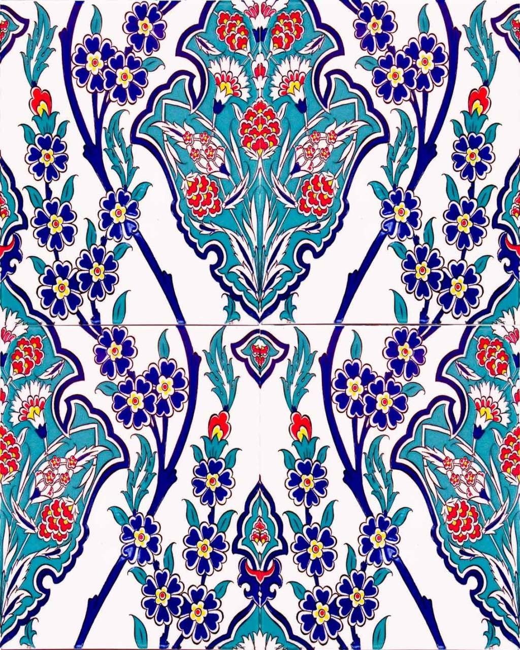 Armad< Çini 20x25 Cm Ac 1013 Karanfil Desenli Çini Seramik Karo