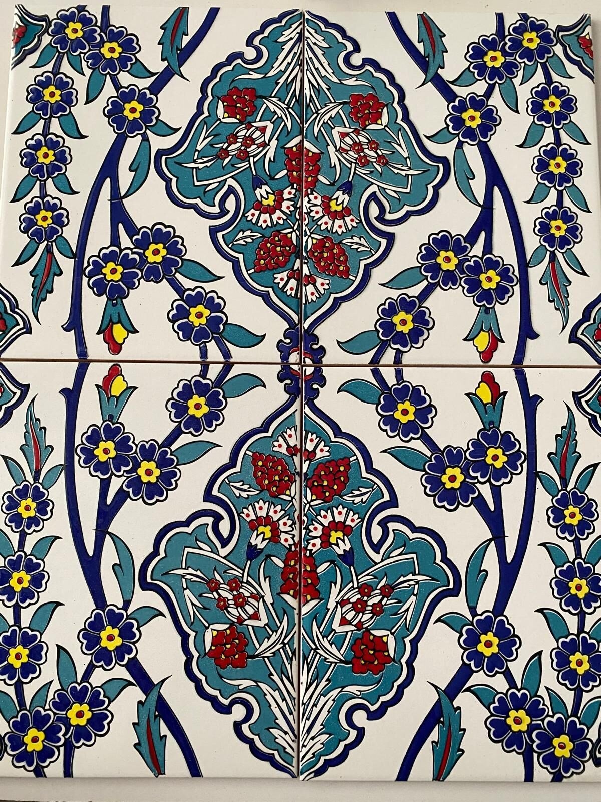 Armad< Çini 20x25 Cm Ac 1013 Karanfil Desenli Çini Seramik Karo