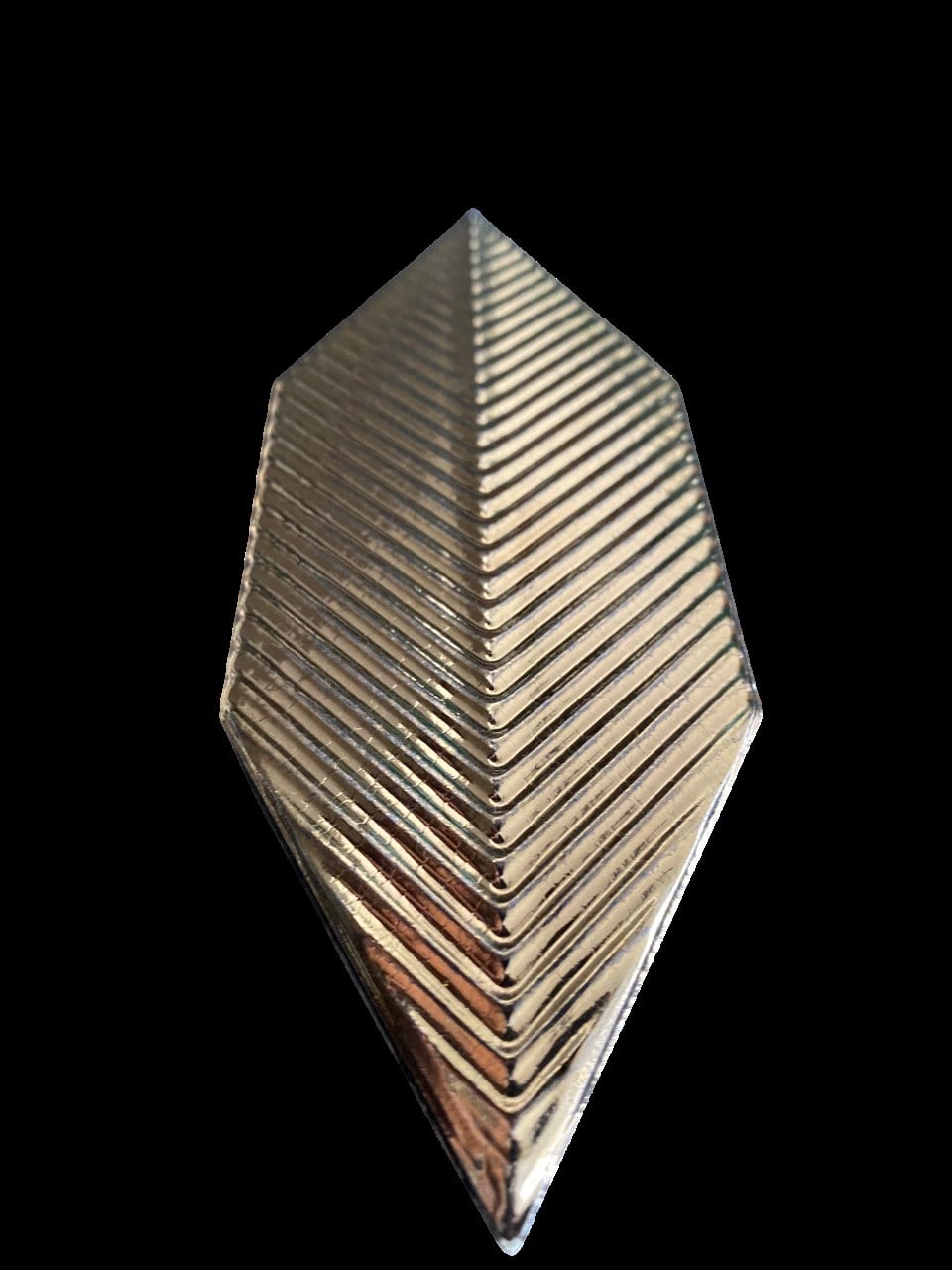 Armada Çini 05X15 Cm Çizgili Yaprak Bronz Seramik
