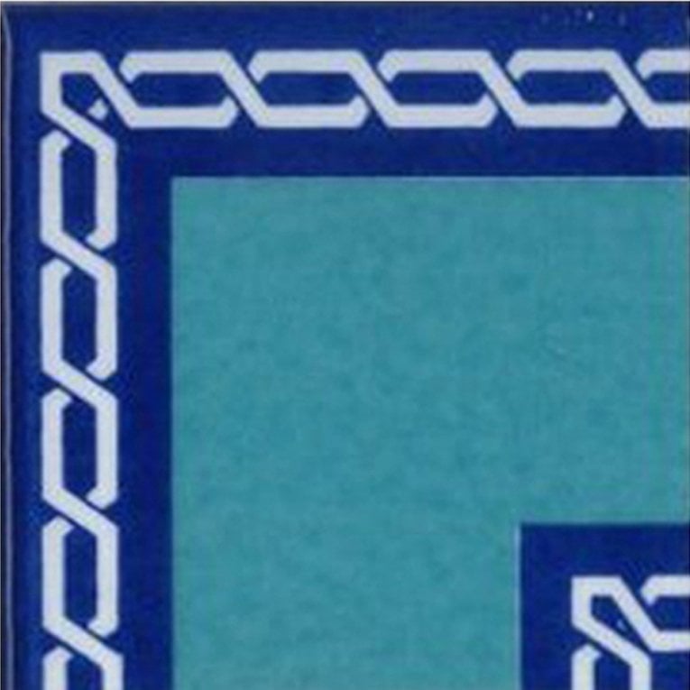 Armada Çini 10x10 cm KSK 60 Zincir Desen Modern Çini Bordür Köşe