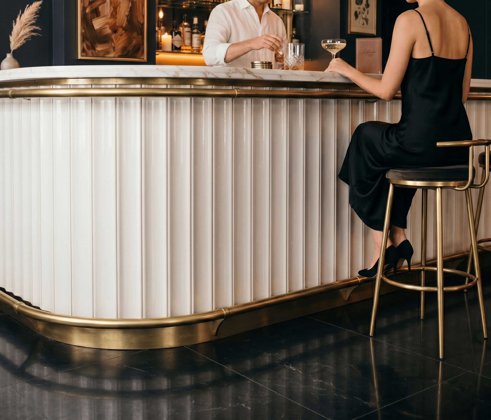Armada Çini 10X100 Bar Önü Beyaz Çini Seramik