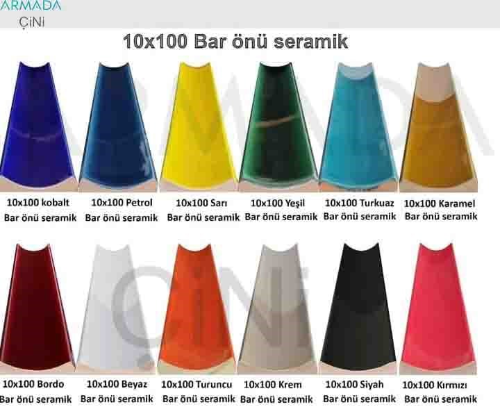 Armada Çini 10X100 Bar Önü Sarı Çini Seramik