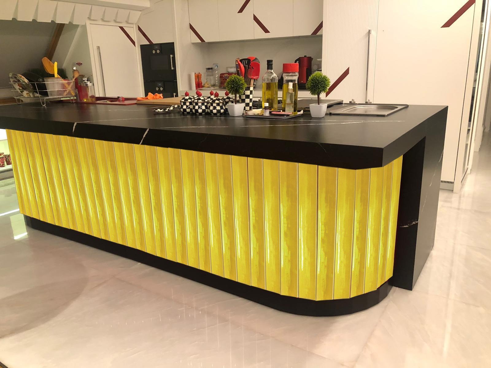 Armada Çini 10X100 Bar Önü Sarı Çini Seramik