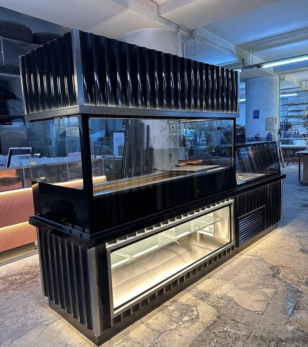 Armada Çini 10X100 Bar Önü Siyah Çini Seramik