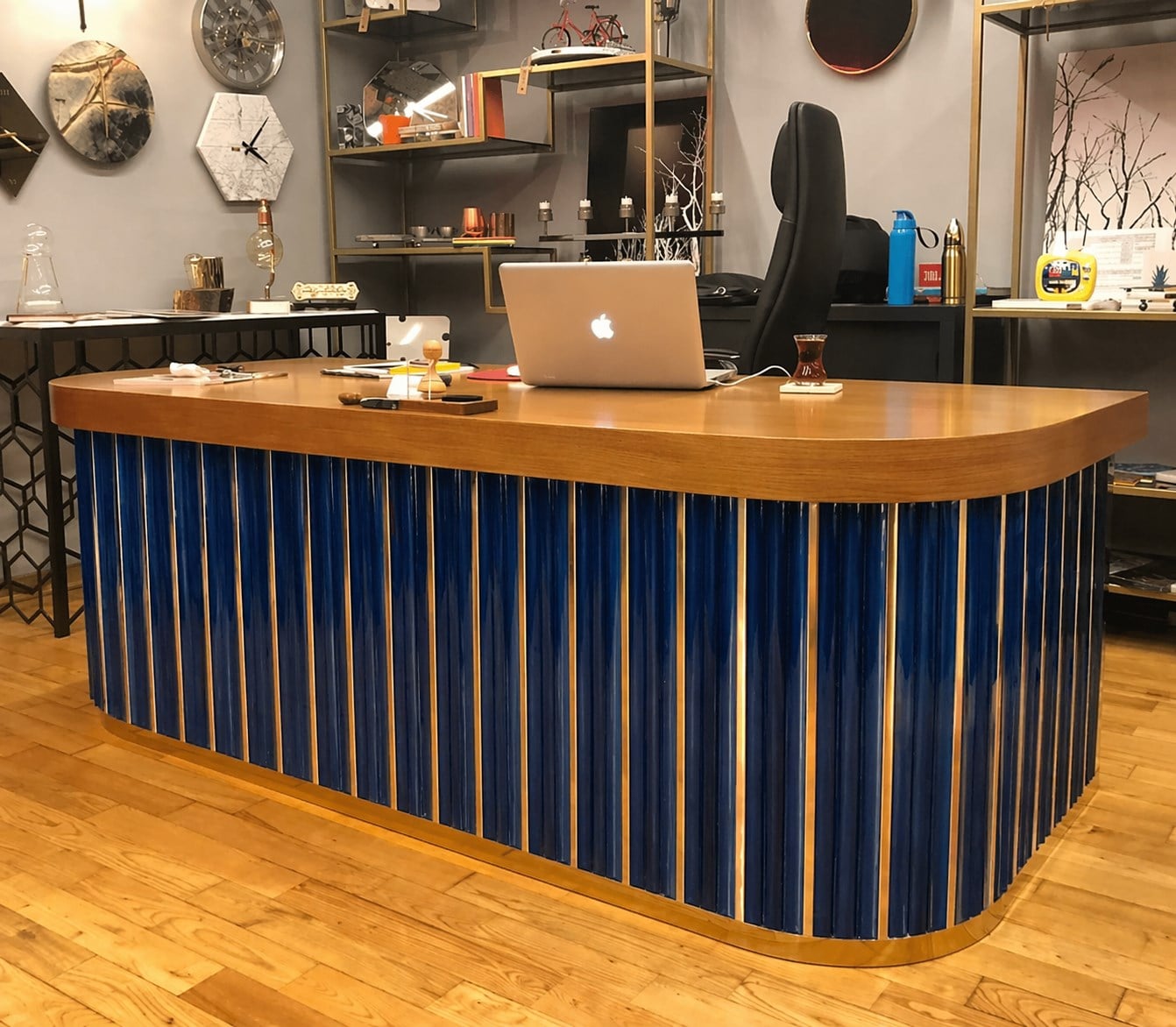 Armada Çini 10X101 Bar Önü Kobalt Çini Seramik