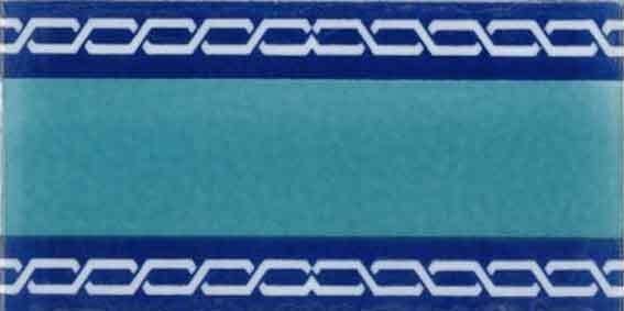 Armada Çini 10x20 Cm KS 60 Zincir Desenli yeni Modern Çini Bordür
