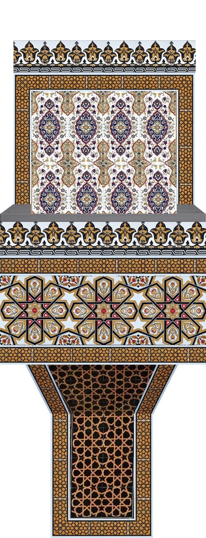 Armada Çini 120X220 Köşeli Balkon Kürsü