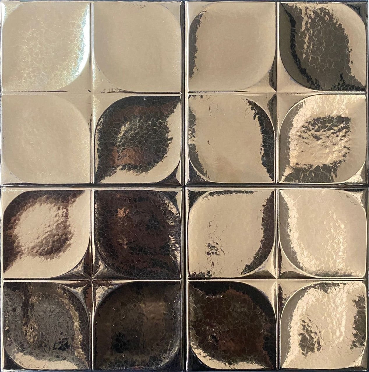Armada Çini 12,5x12,5 Cm Defakto Bronz Seramik Karo