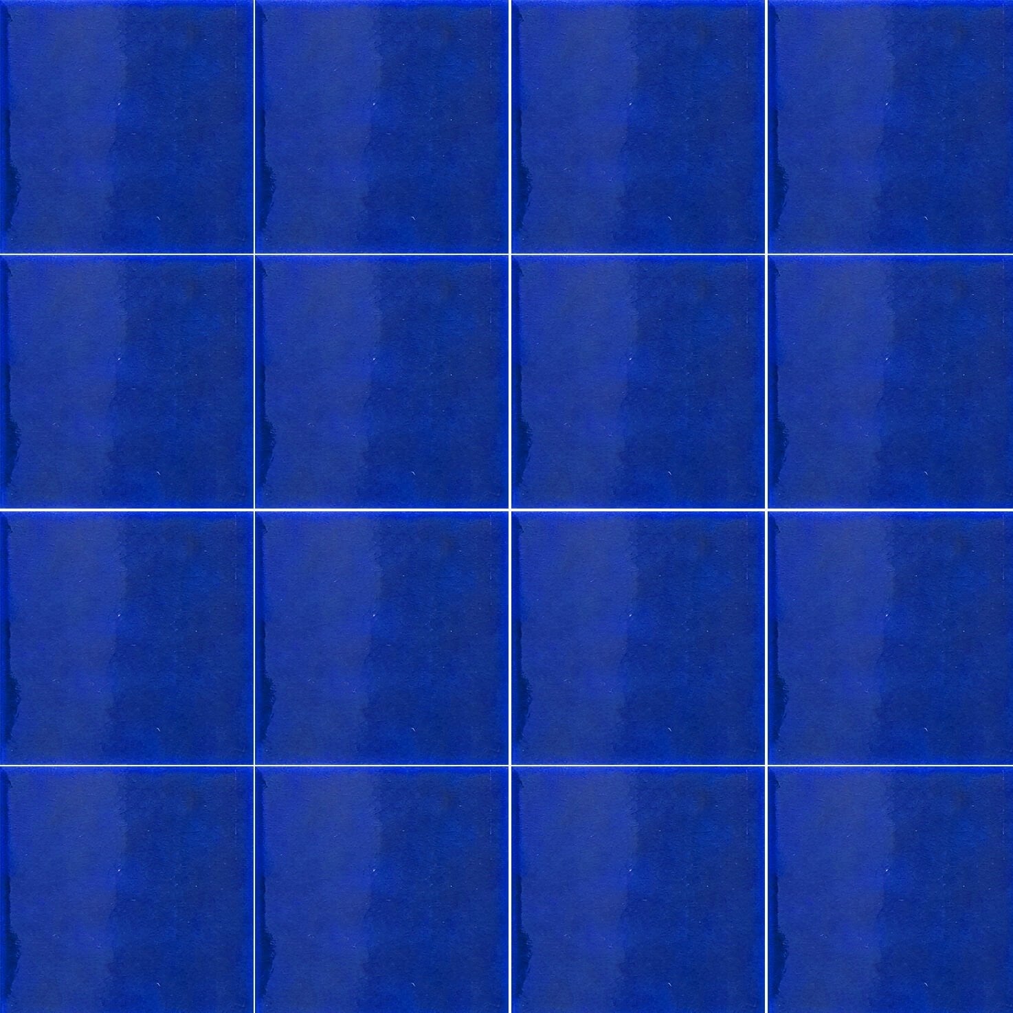 Armada Çini 12,5x12,5 Cm Düz Kobalt Çini Seramik Karo