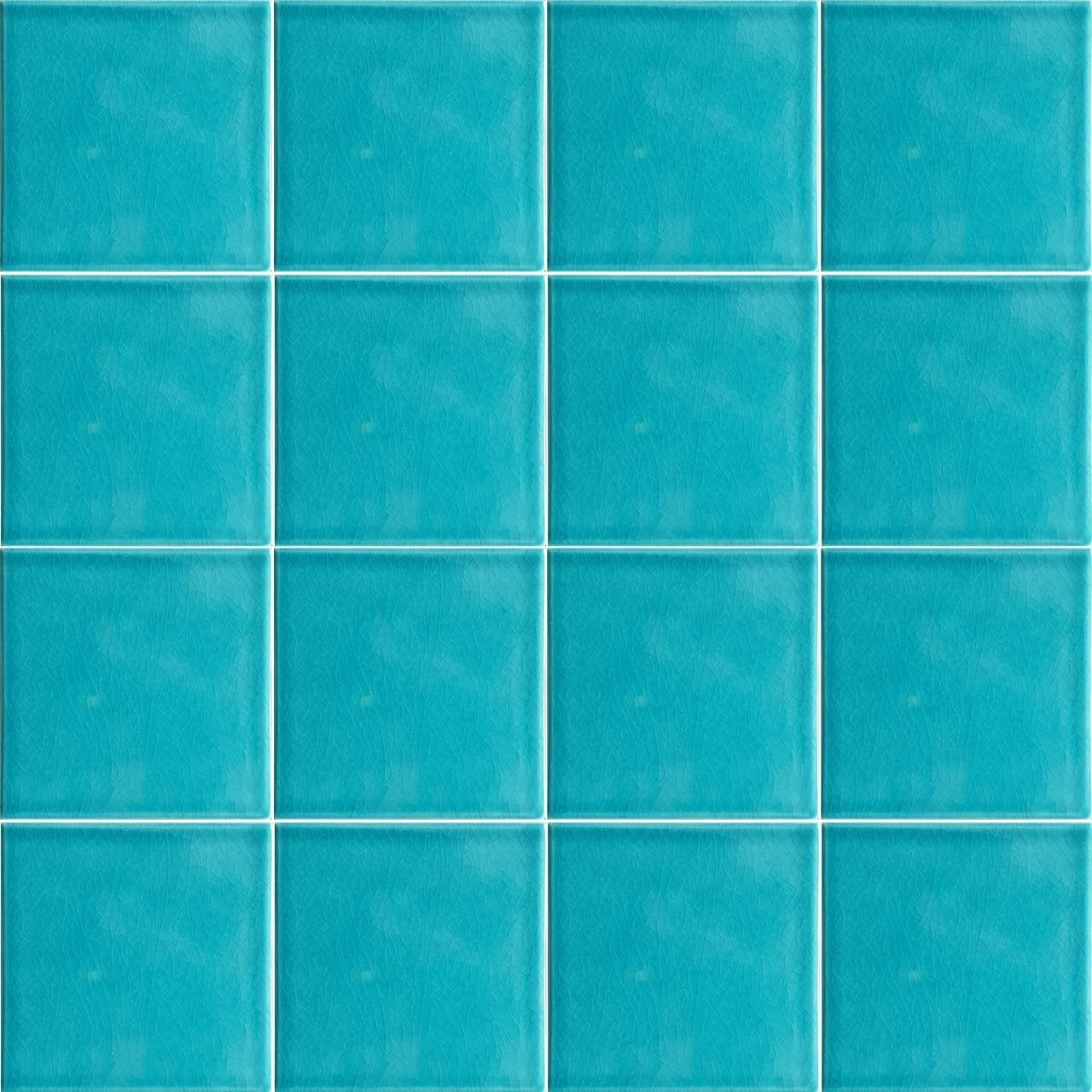 Armada Çini 12,5x12,5 Cm Düz Turkuaz Çini Seramik Karo