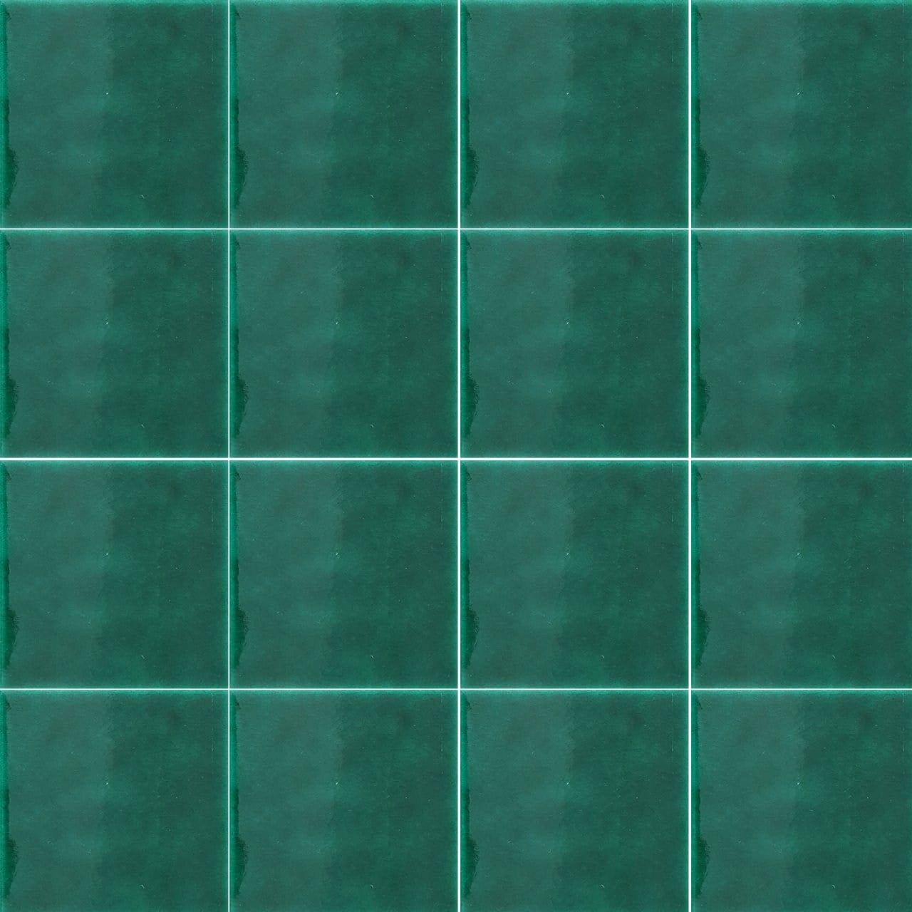 Armada Çini 12,5x12,5 Cm Düz Yeşil Çini Seramik Karo