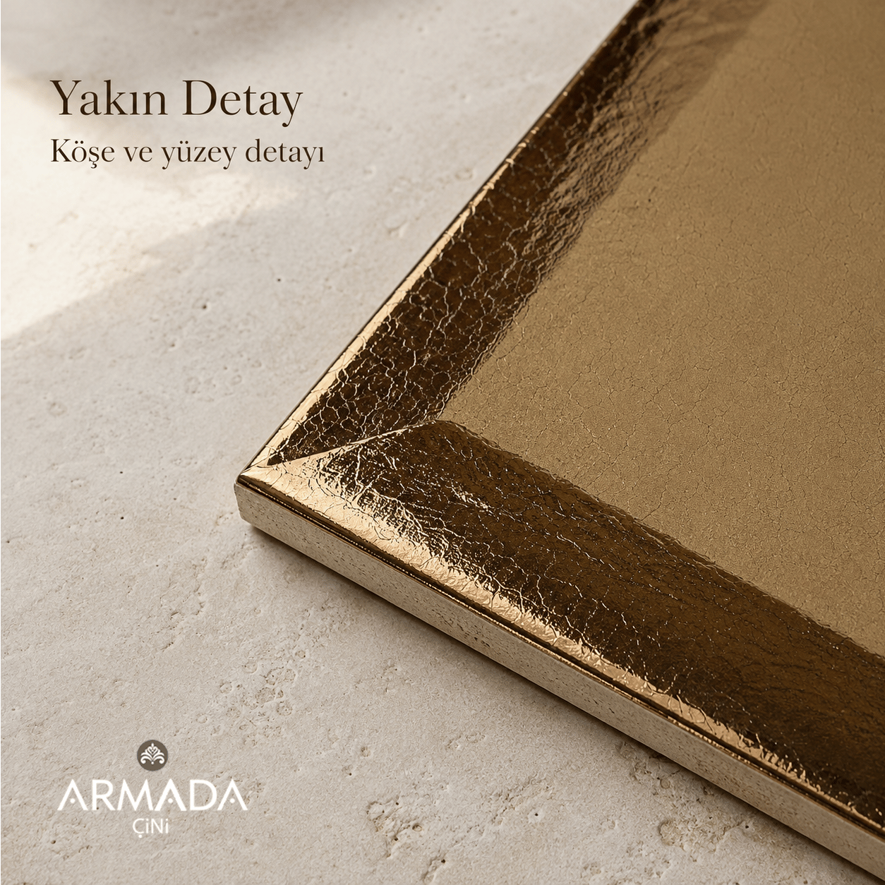 Armada Çini 12,5x12,5 Cm Metro Bronz  Çini Seramik Karo