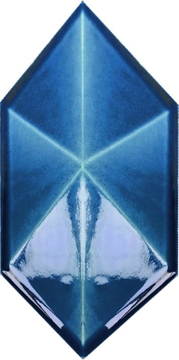 Armada Çini 12,5x25 Cm Petrol mavisi Diamond Piramit Altıgen Çini Seramik