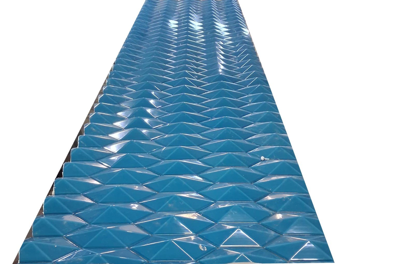 Armada Çini 12,5x25 Cm Turkuaz Diamond Piramit Altıgen Çini Seramik