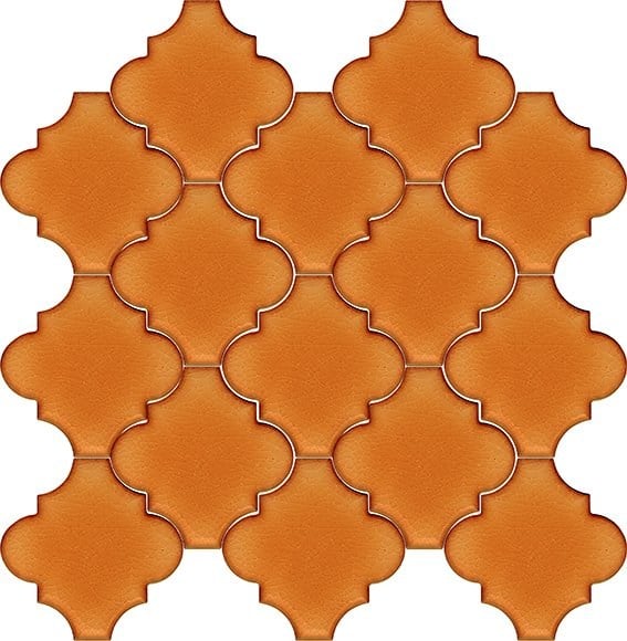 Armada Çini 12x12 Ottoman Düz Arabesk Karamel Çini