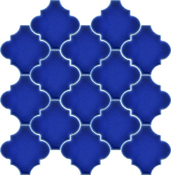 Armada Çini 12x12 Ottoman Düz Arabesk Kobalt Çini