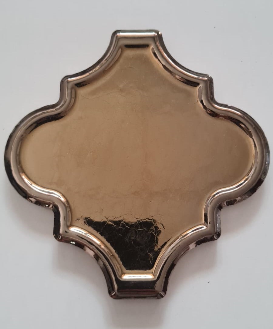 Armada Çini 12x12 Ottoman Rölyefli Arabesk Bronz Çini