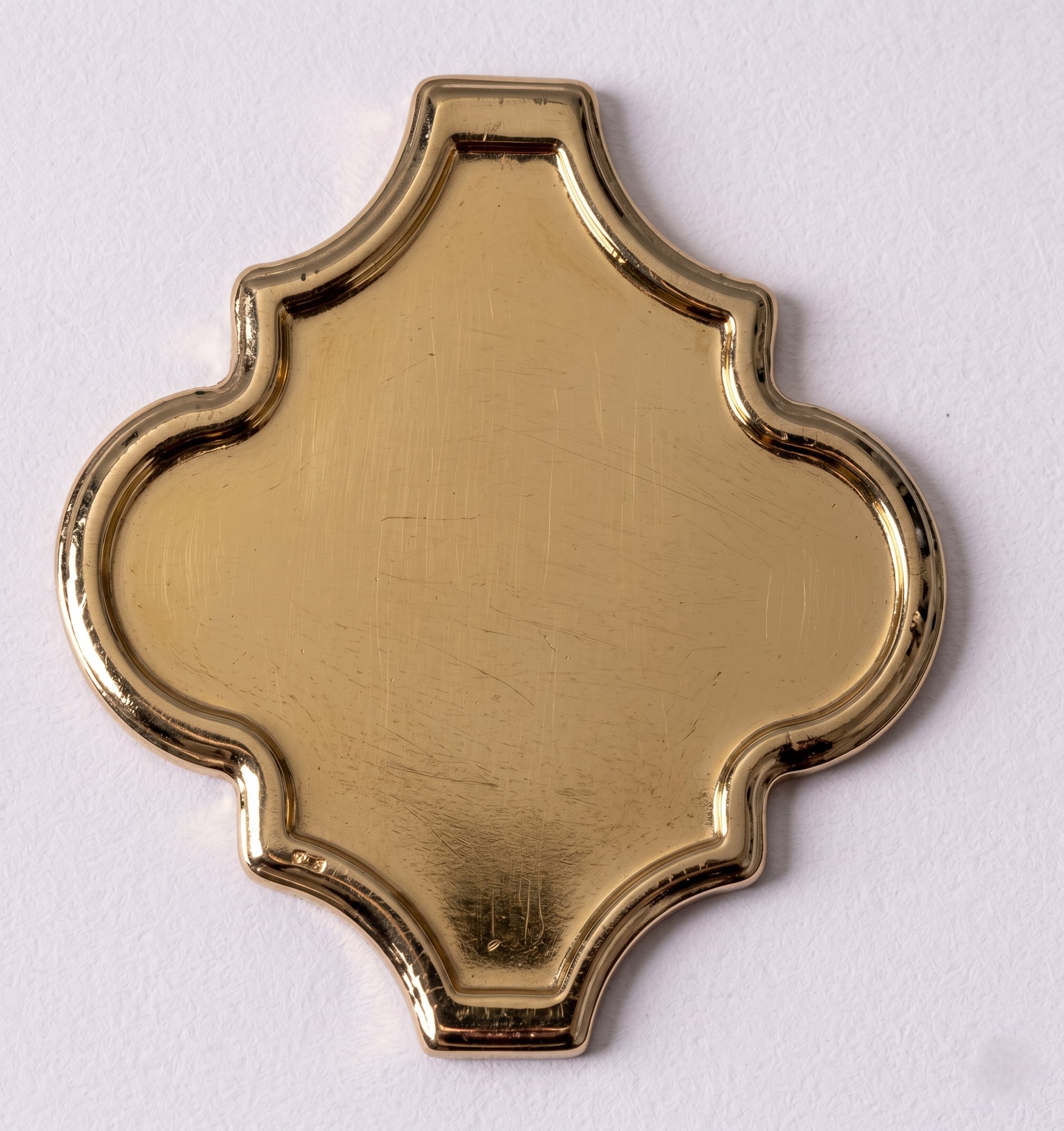 Armada Çini 12x12 Ottoman Rölyefli Arabesk Bronz Çini