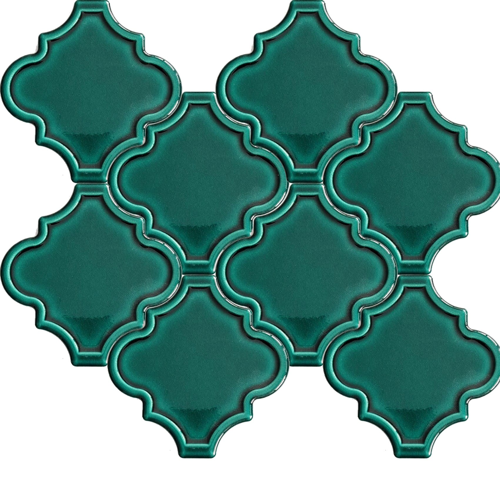 Armada Çini 12x12 Ottoman Rölyefli Zümrüt Yeşili Çini