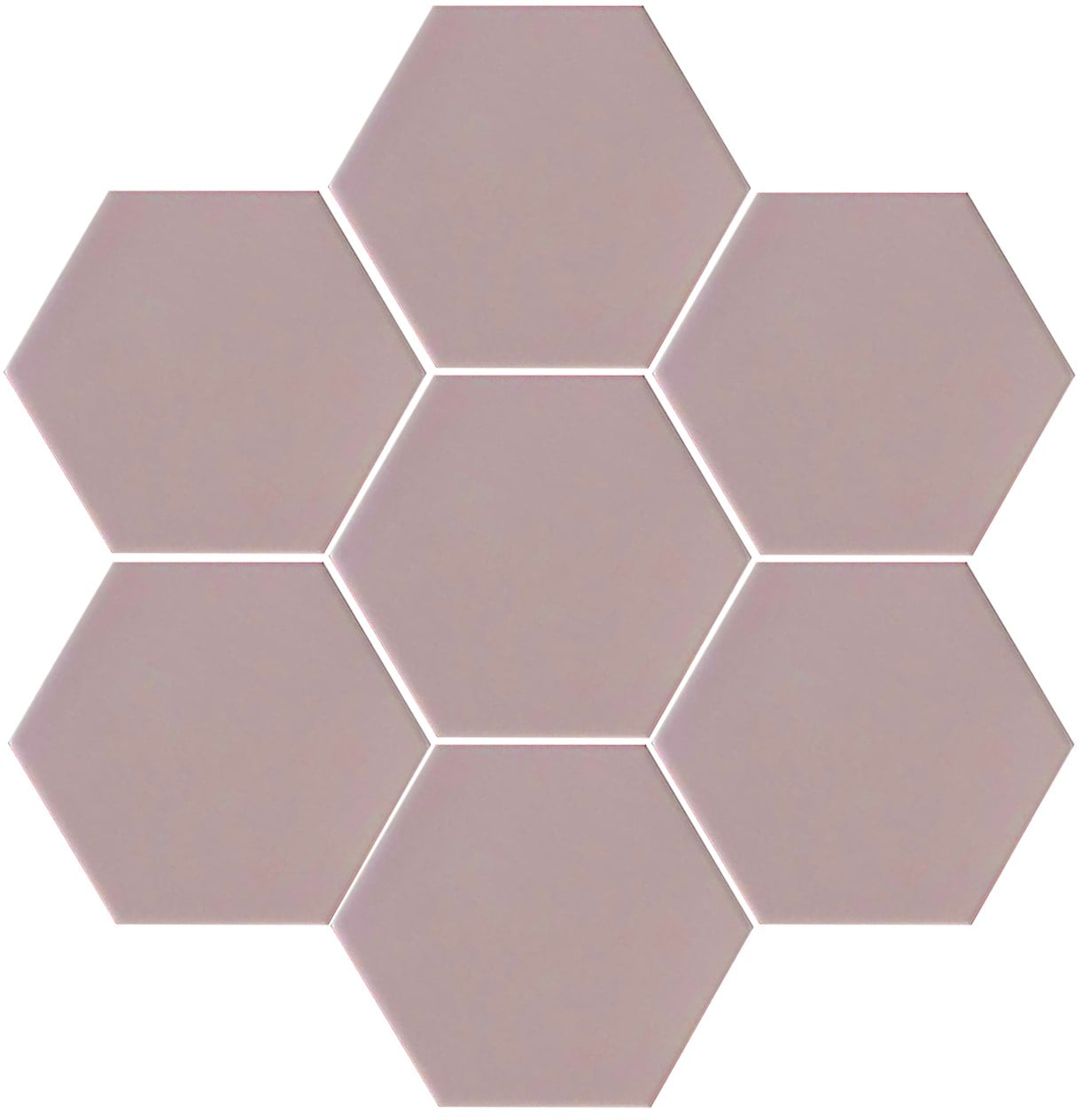 Armada Çini 15x17 Cm Düz Açık Pembe Altıgen Seramik 