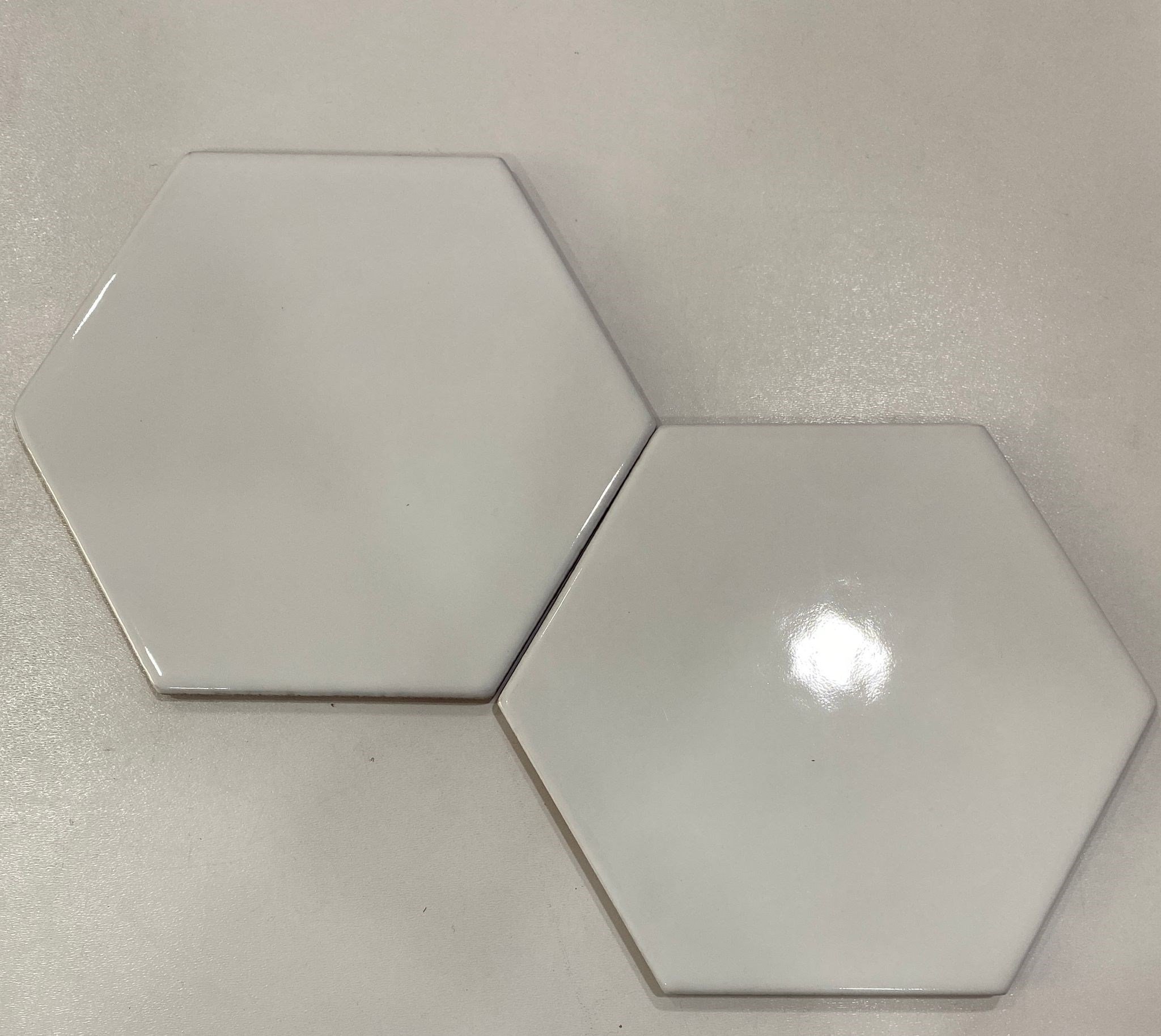 Armada Çini 15x17 Cm Düz Beyaz Altıgen Seramik