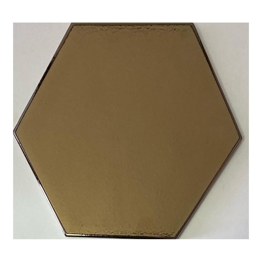 Armada Çini 15x17 Cm Düz Bronz Altıgen Seramik