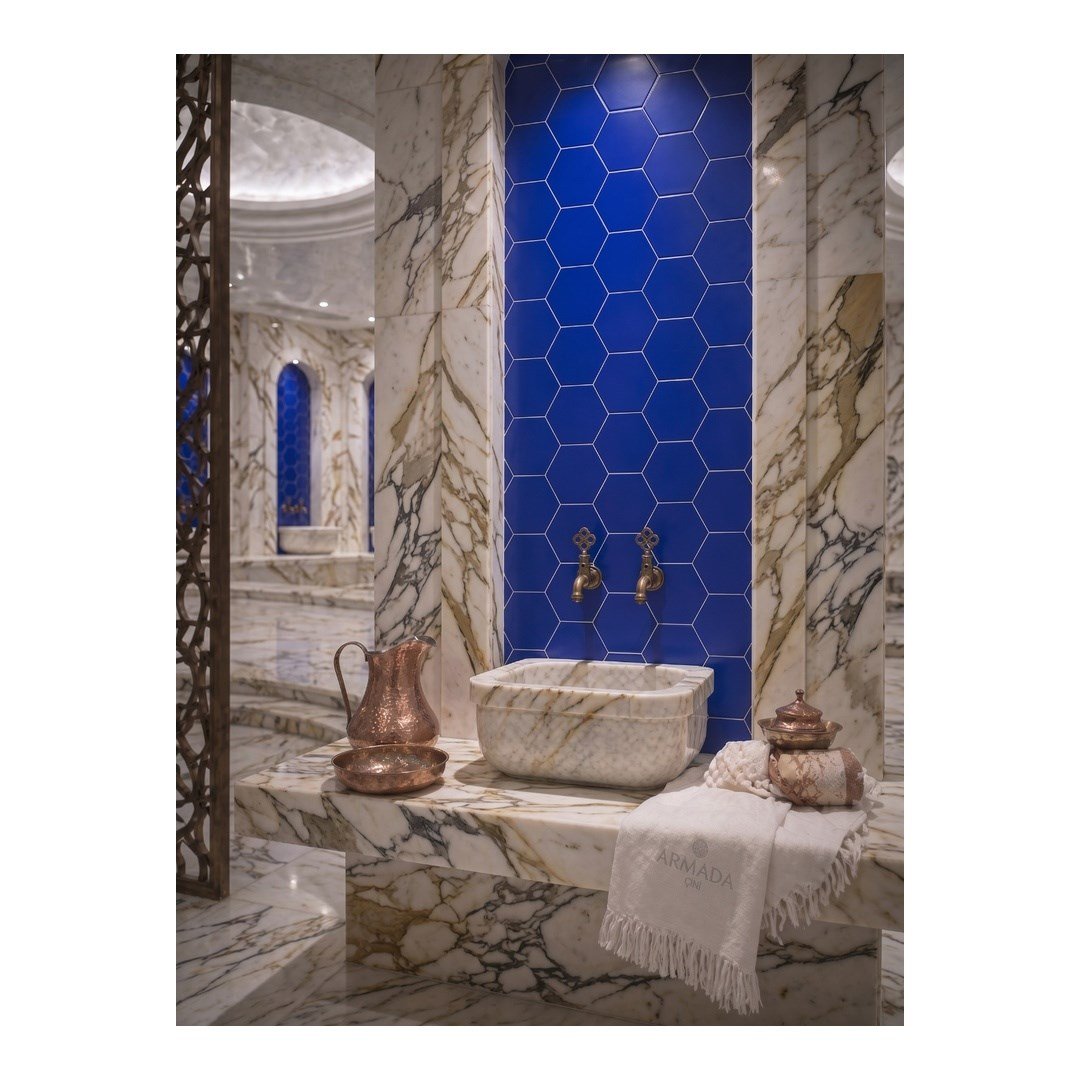 Armada Çini 15x17 Cm Düz Kobalt Altıgen Seramik