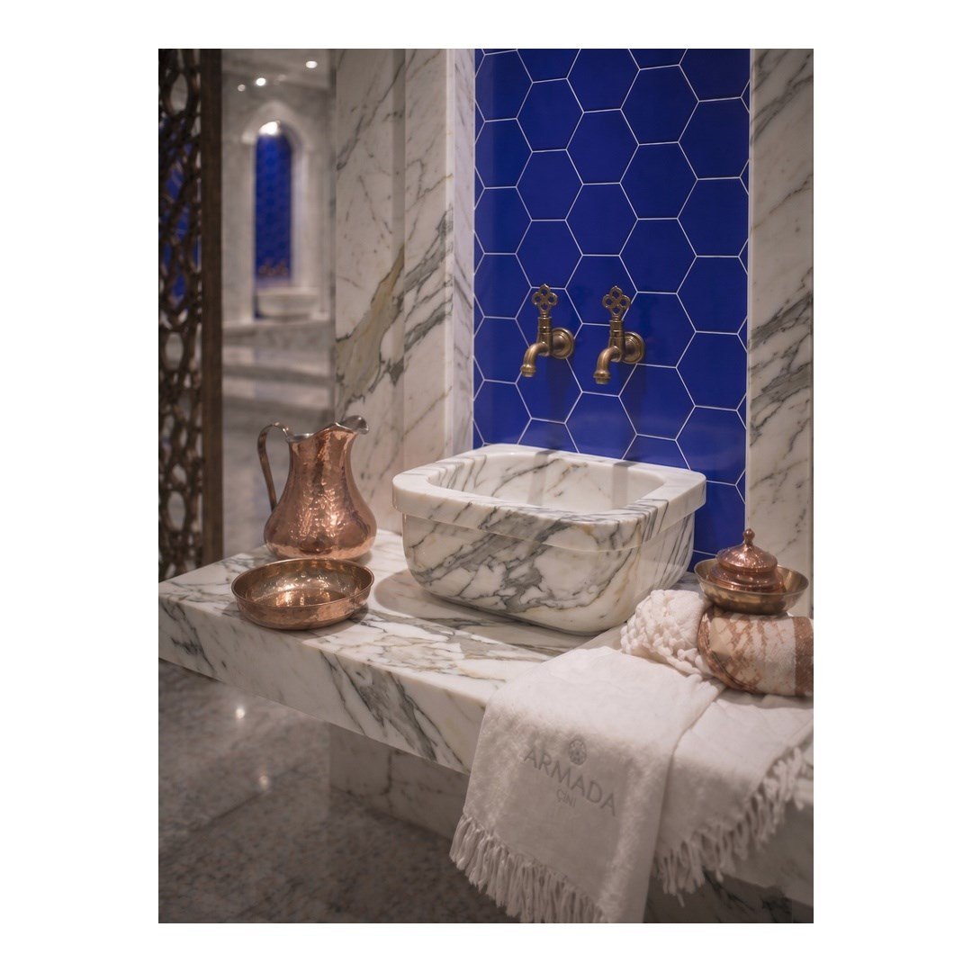 Armada Çini 15x17 Cm Düz Kobalt Altıgen Seramik