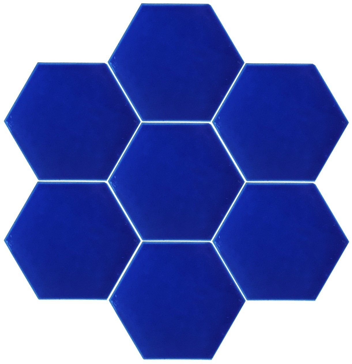 Armada Çini 15x17 Cm Düz Kobalt Altıgen Seramik