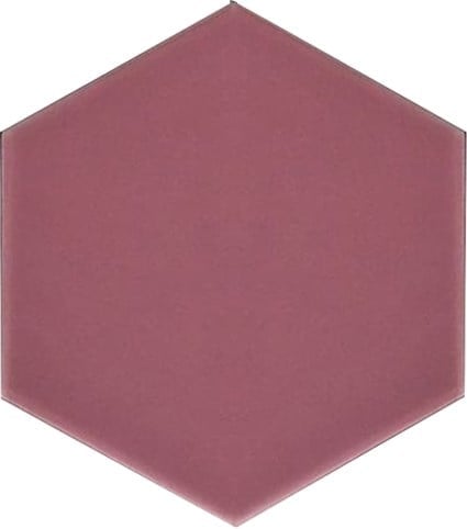 Armada Çini 15x17 Cm Düz Koyu Pembe Altıgen Seramik 