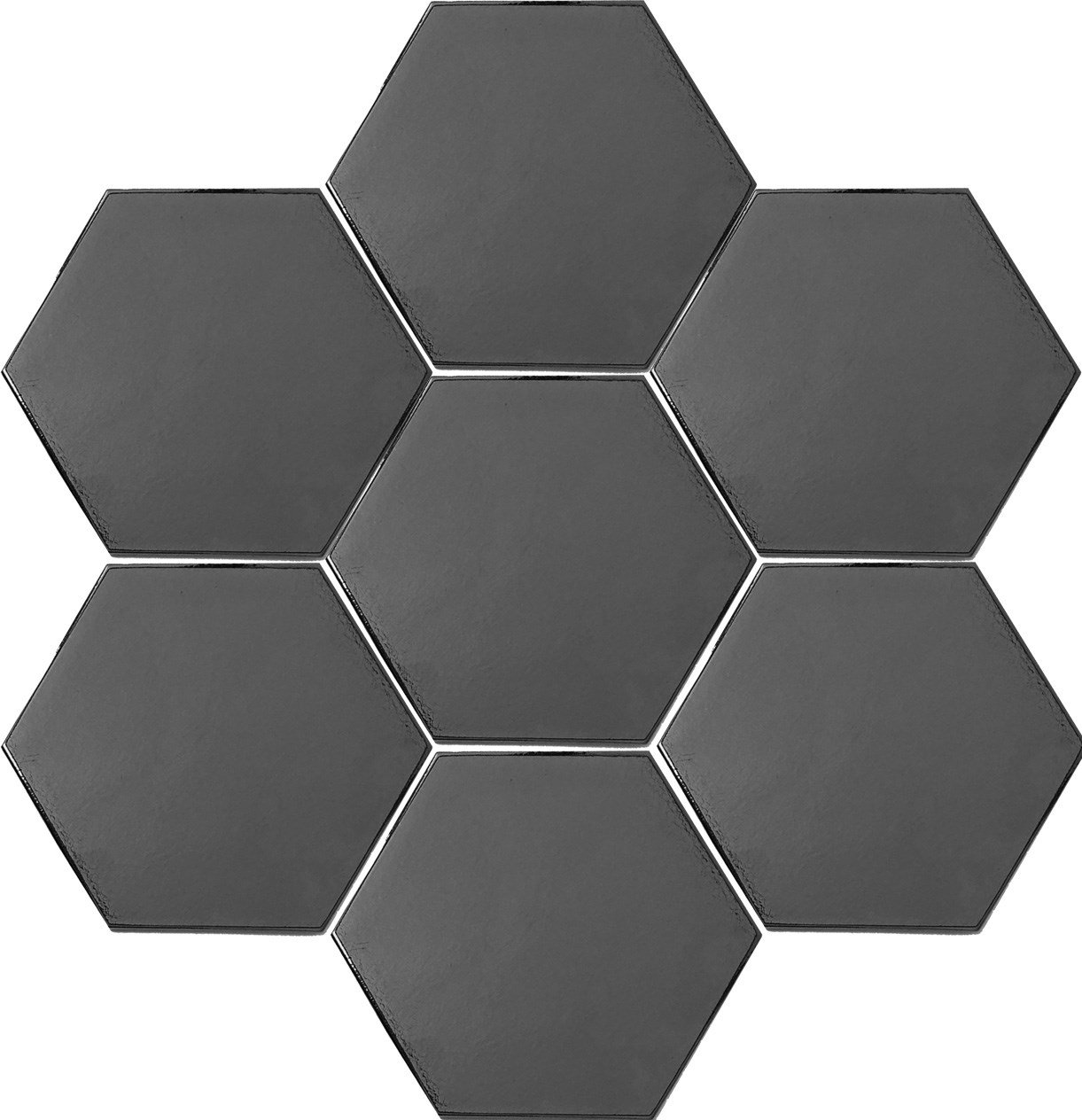 Armada Çini 15x17 Cm Düz Mat metalik Altıgen Seramik 