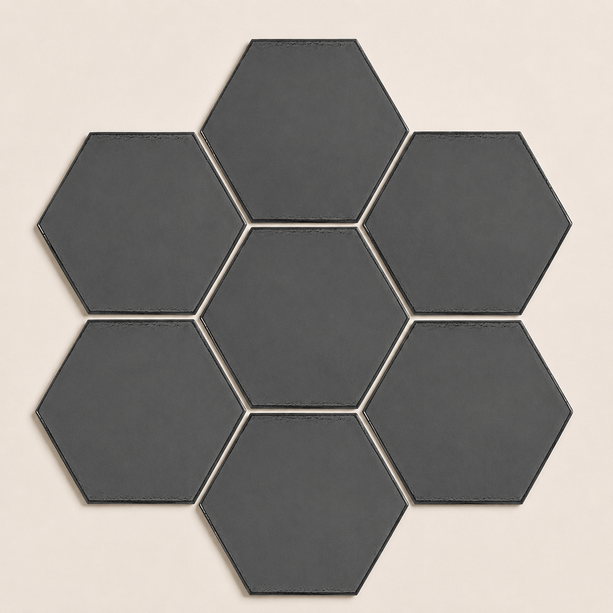 Armada Çini 15x17 Cm Düz Mat metalik Altıgen Seramik 
