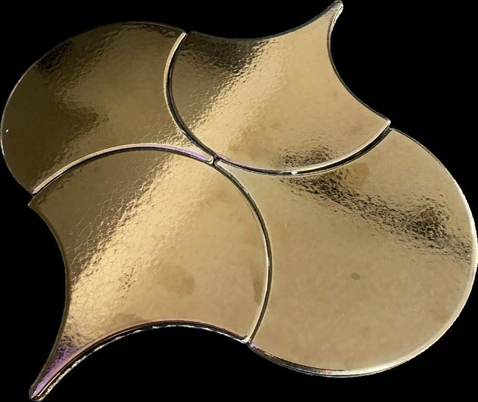 Armada Çini 17x17 cm Bronz Balık Pulu Seramik