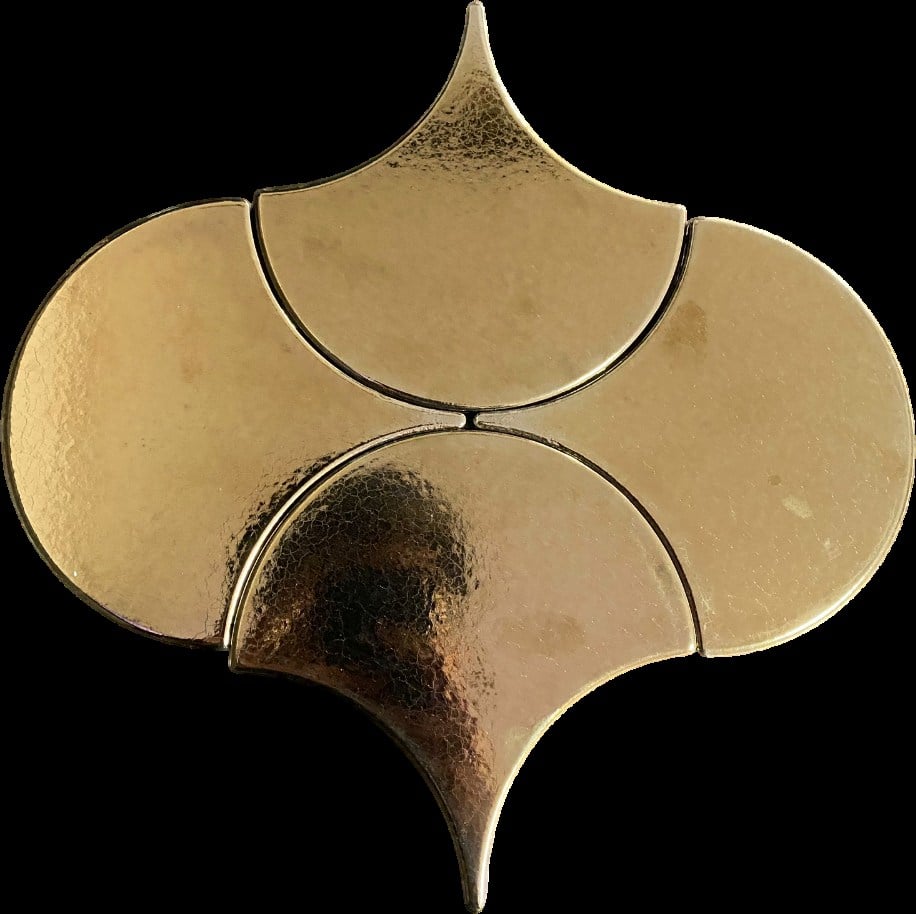 Armada Çini 17x17 cm Bronz Balık Pulu Seramik