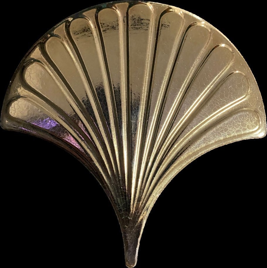 Armada Çini 17x17 cm Bronz İstiridye Balık Pulu Seramik(Kopya)