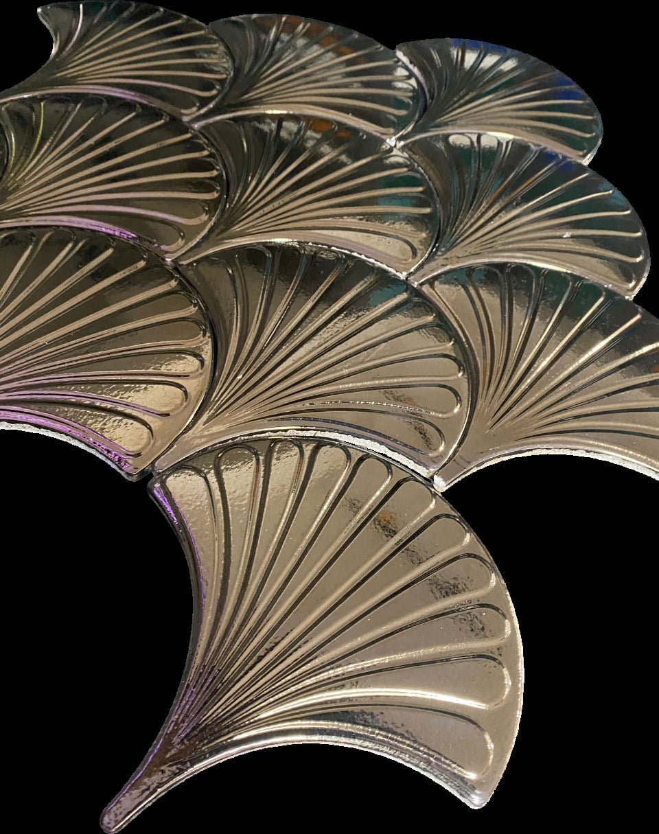 Armada Çini 17x17 cm Bronz İstiridye Balık Pulu Seramik(Kopya)